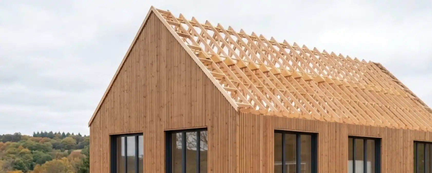 Structure à ossature bois Greenkub, conçue pour rester au sec