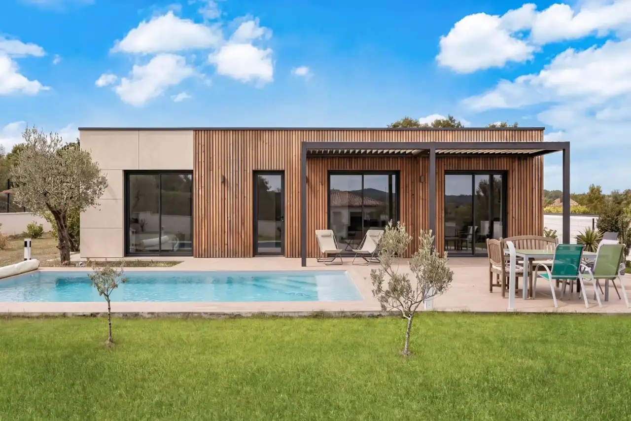 Maison Greenkub 60 m² en ossature bois, vue extérieure