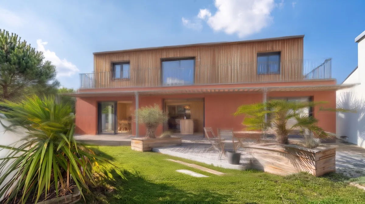 Maison ossature bois Greenkub M100T · Extérieur