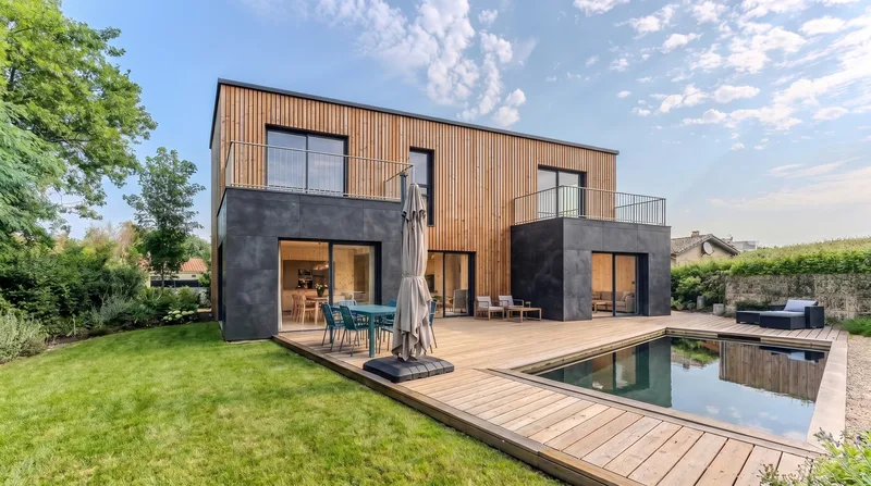 Maison ossature bois M100UT de 100 m² en bois, clé en main Greenkub