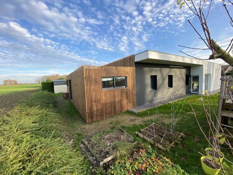 Extension de 30 m² à toit plat, Aisne
