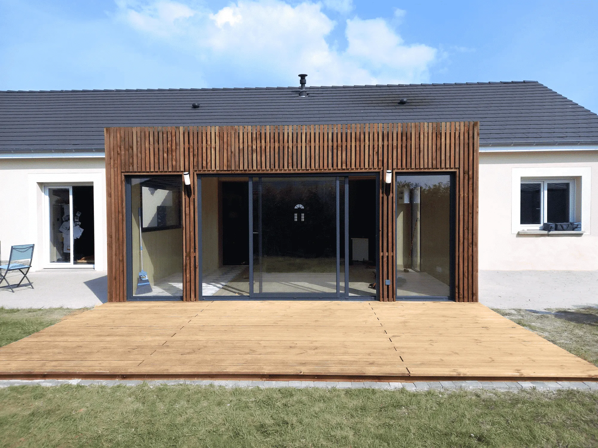 Extension de maison de face