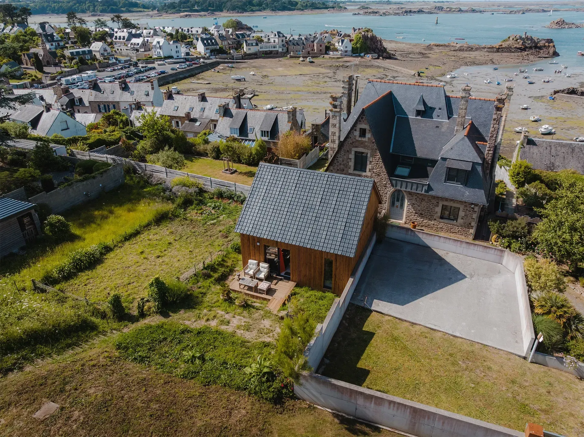 Résidence principale de 40 m², studio en ossature bois Greenkub (Côtes-d’Armor), vue extérieure