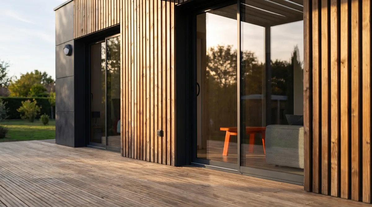 Maison en bois Greenkub M80R, 80 m², vue extérieure