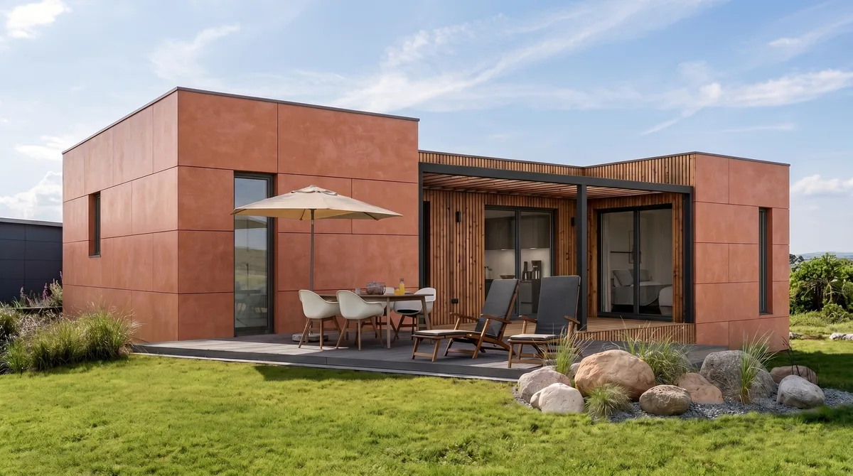 Greenkub M80U, 80 m², avec patio