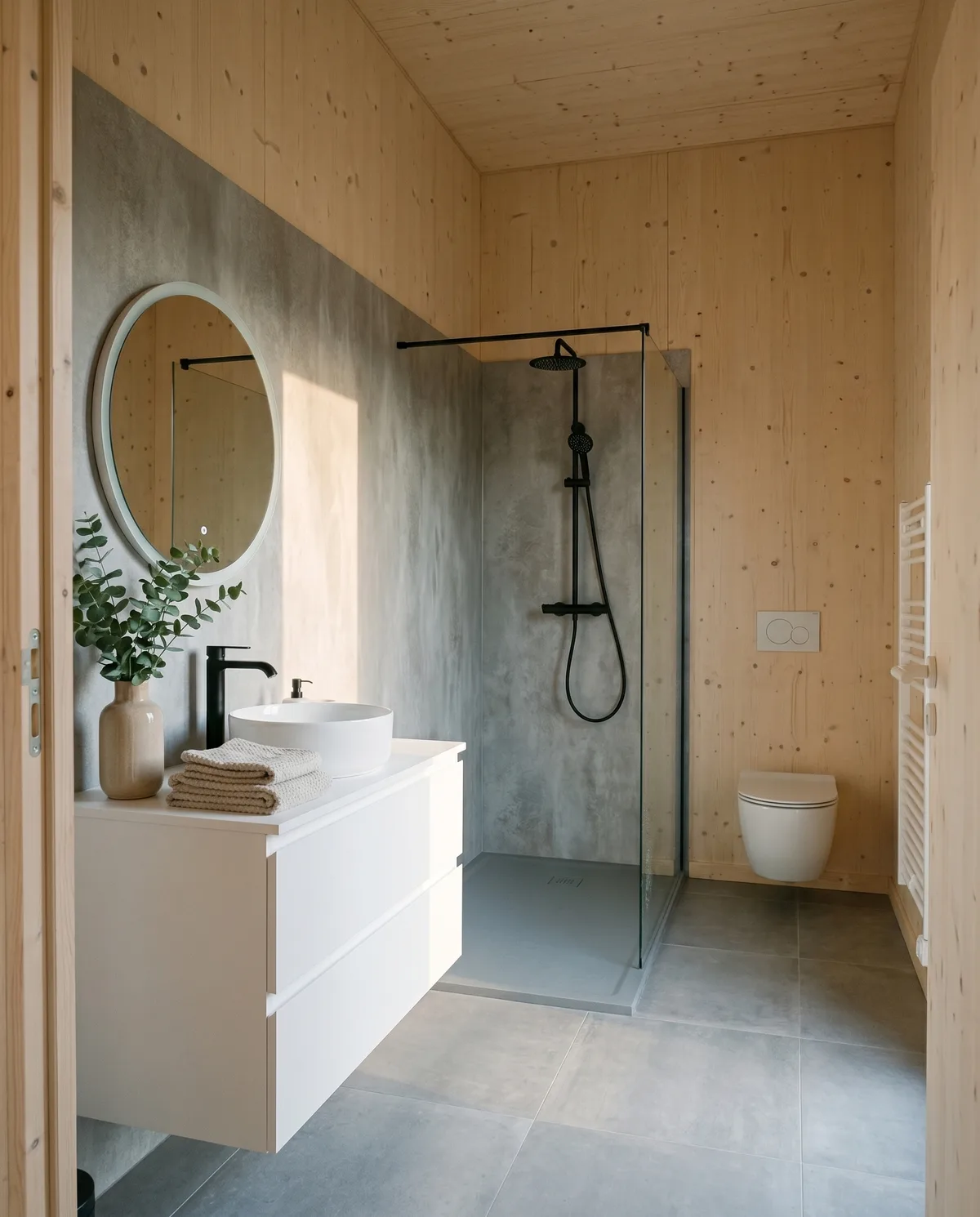 Maison en bois Greenkub M100C, 100 m², intérieur