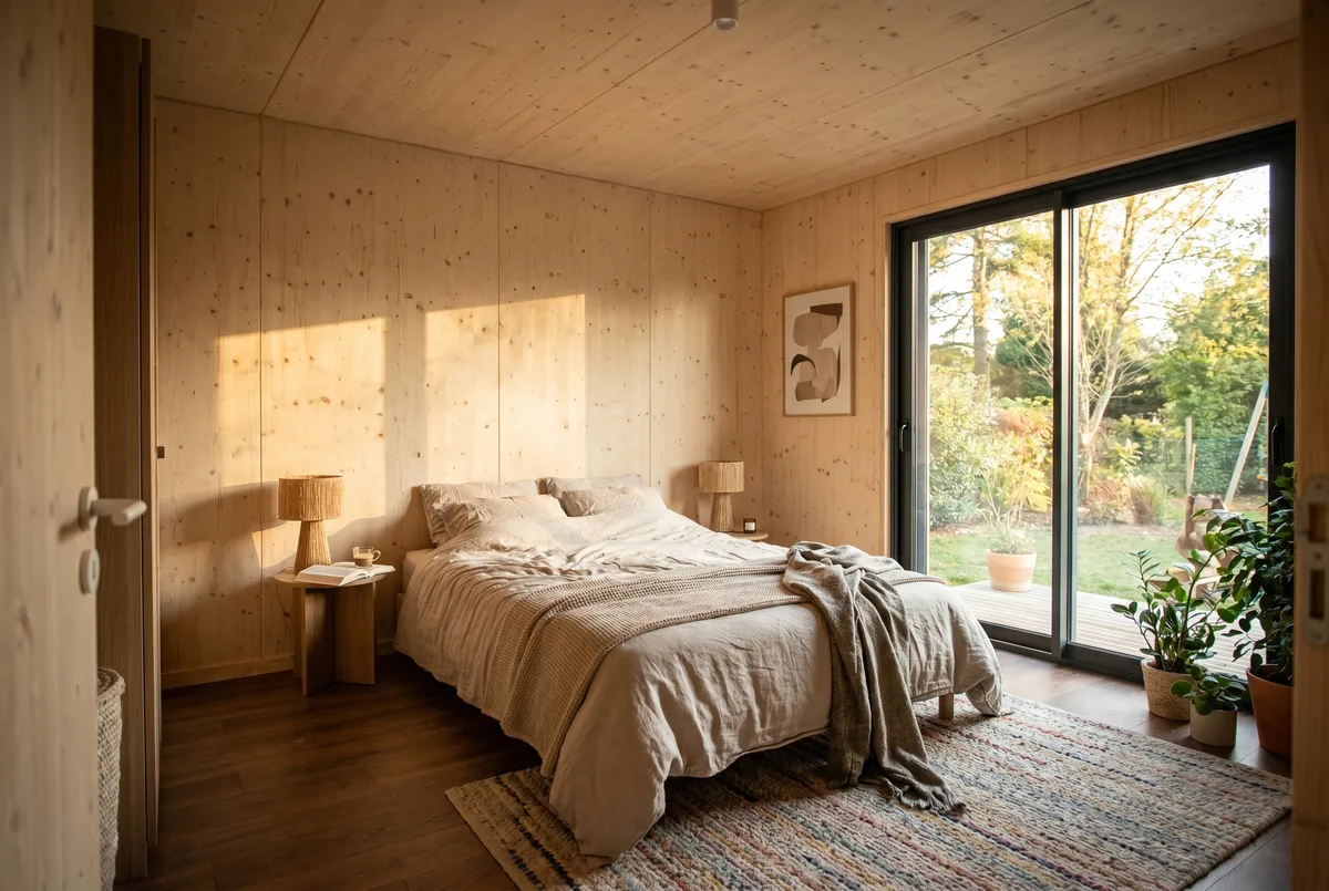 Maison en bois Greenkub M60T, 60 m², intérieur