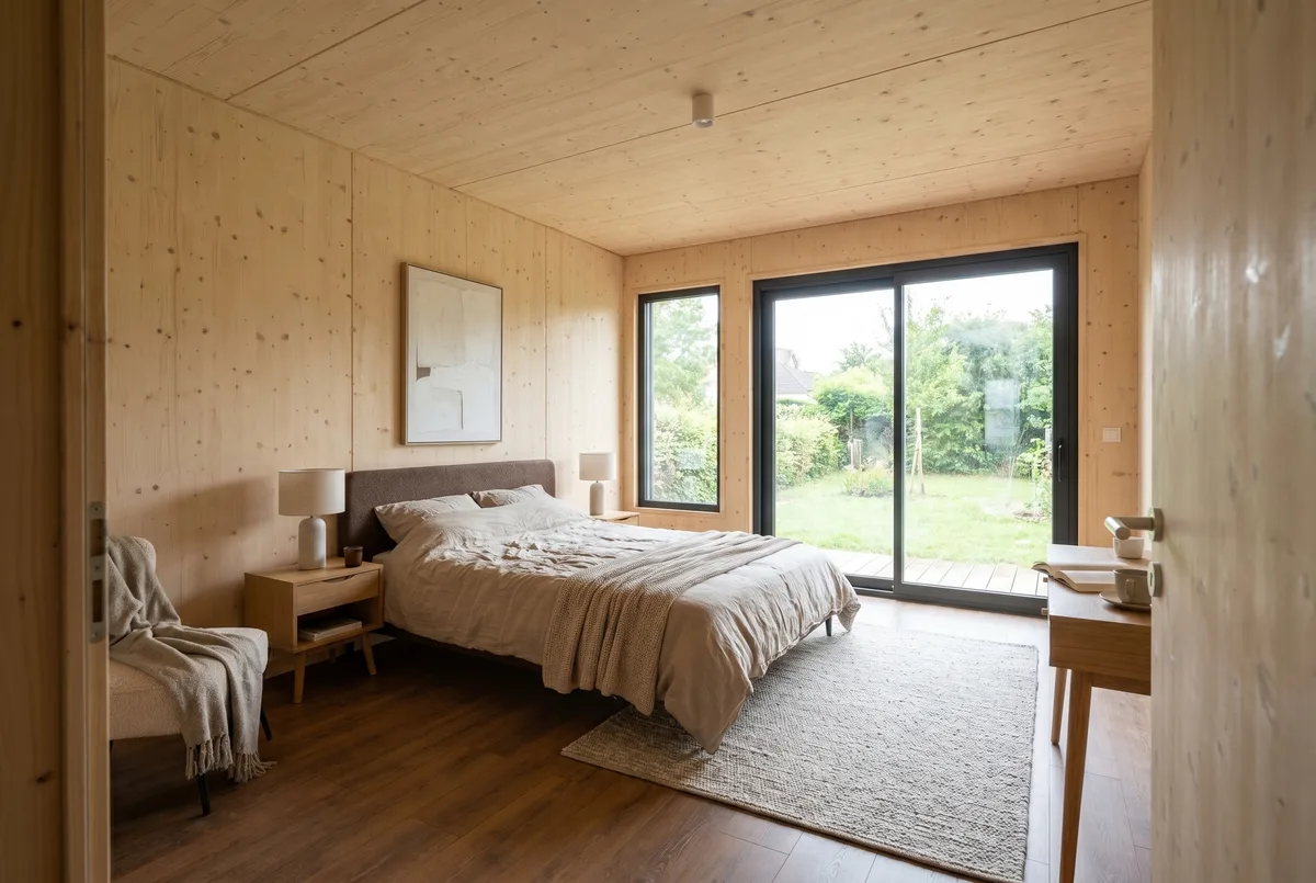 Maison en bois Greenkub M70T, 70 m², intérieur