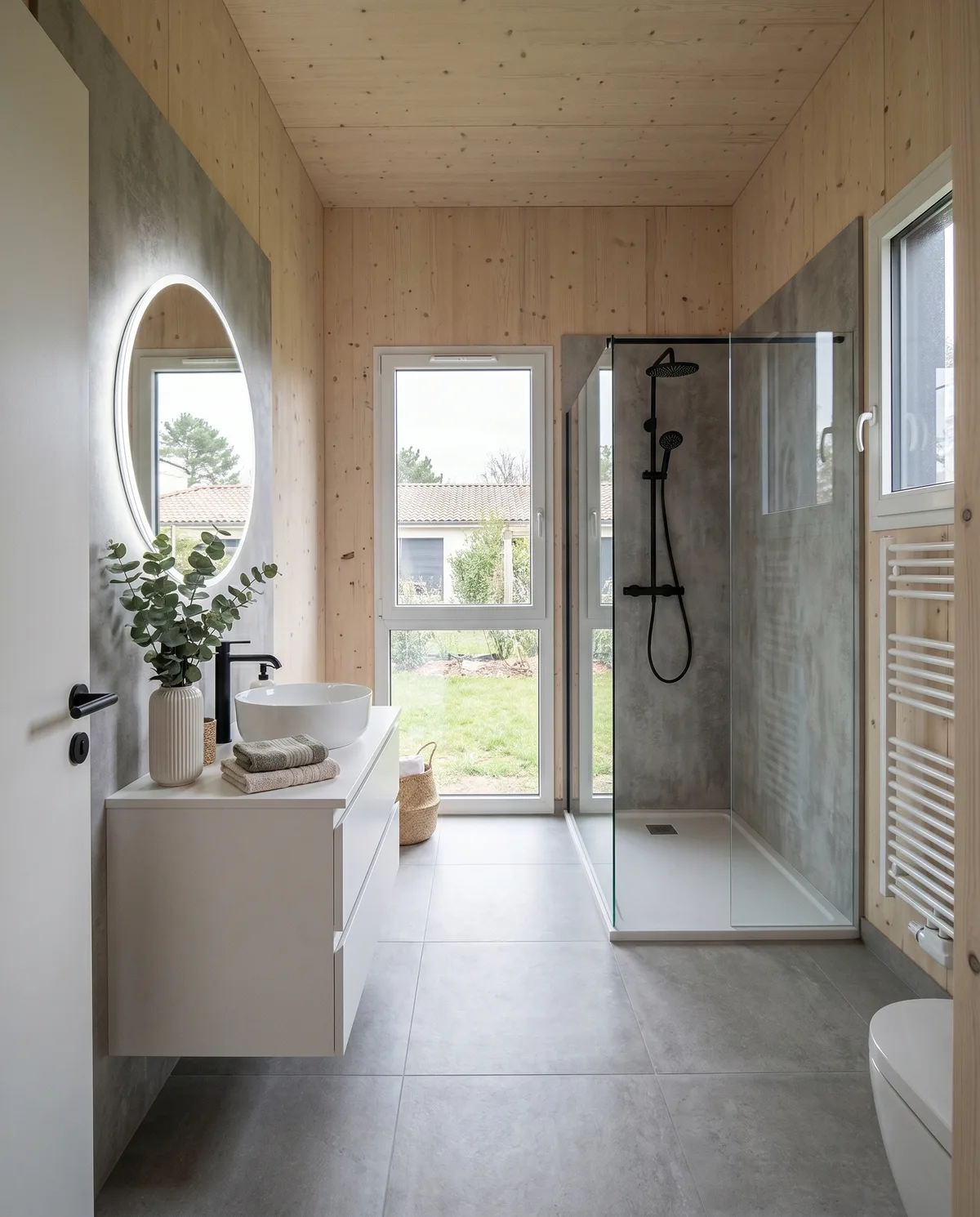 Maison en bois Greenkub M70T, 70 m², intérieur