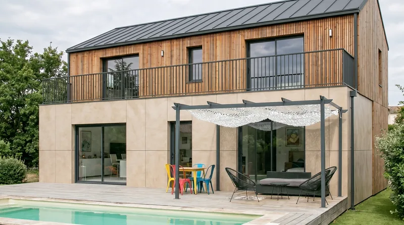 Maison ossature bois M80T de 80 m² en bois, clé en main Greenkub