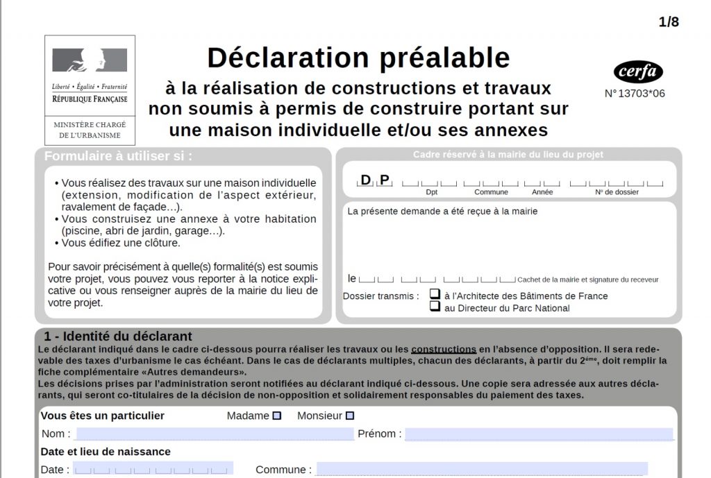 déclaration préalable de travaux