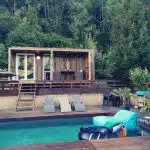Pool house bois piscine isère Greenkub