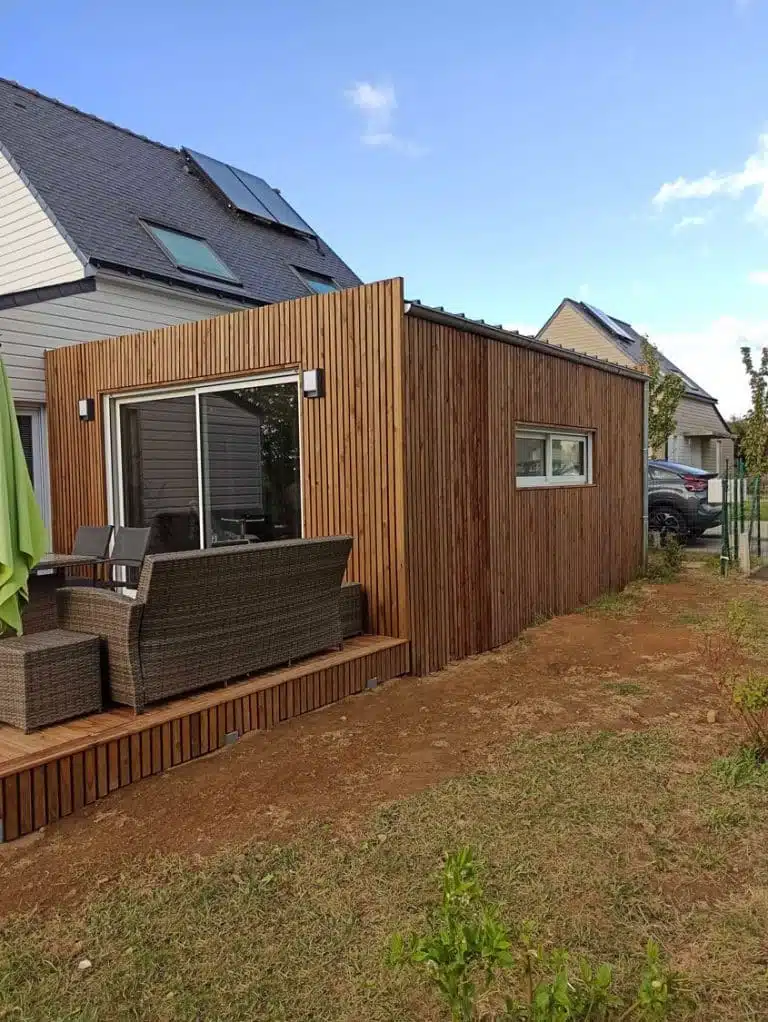 Extension de maison en bois de 25m2 dans le 56