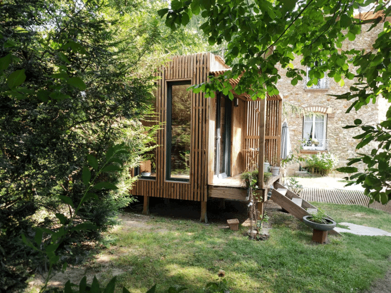 Studio de jardin de profil