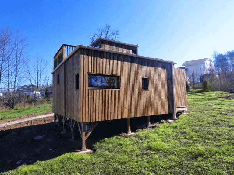 Studio de jardin sur-mesure avec gouttière