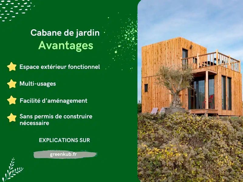 Avantages d'une cabane de jardin