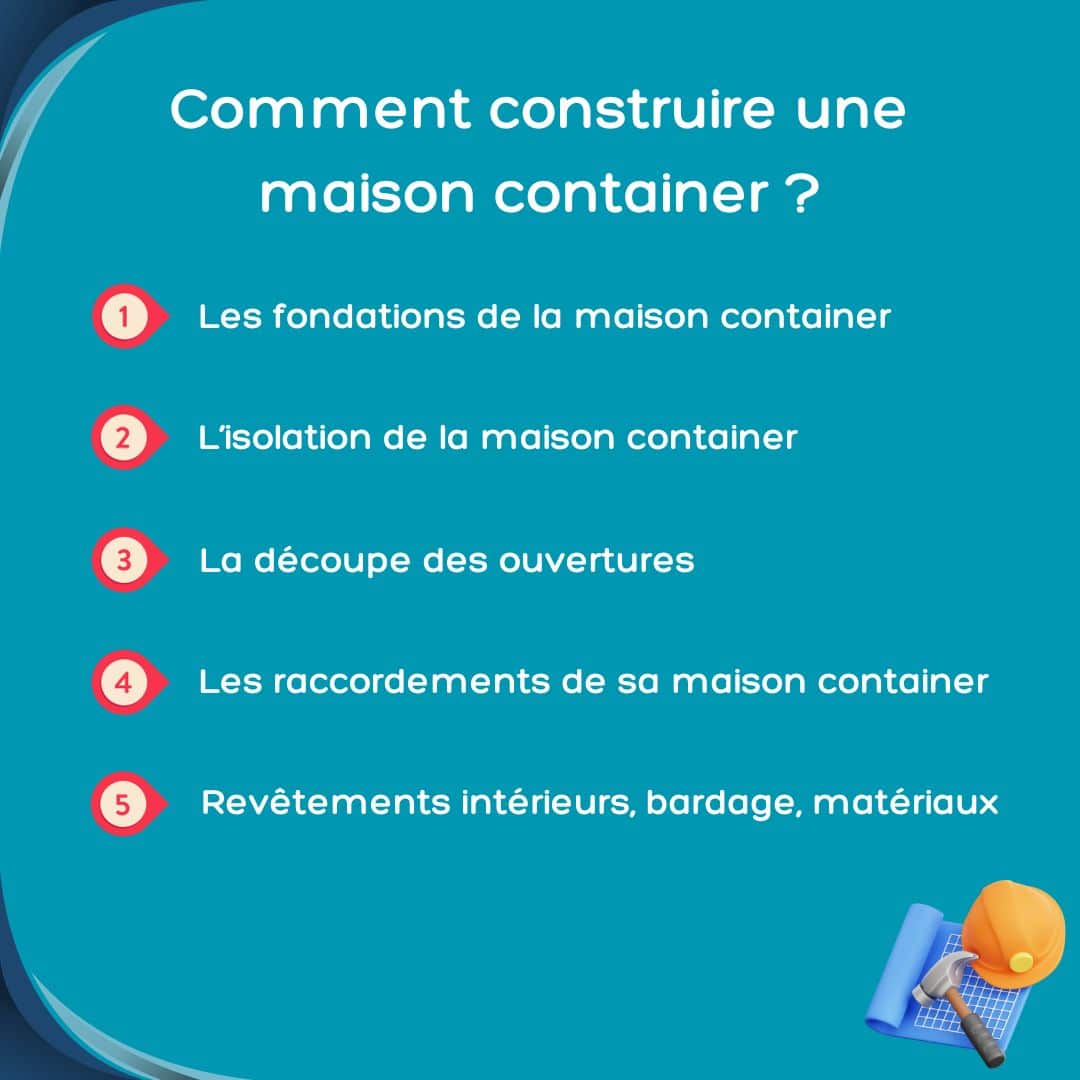 Les étapes pour construire une maison container simple
