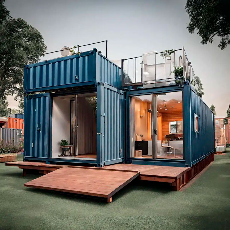 Une maison container double 