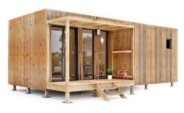 Un bureau de jardin en bois en longueur de 25m2