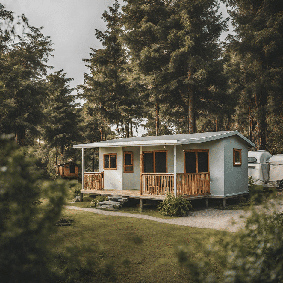 Un bungalow dans un camping