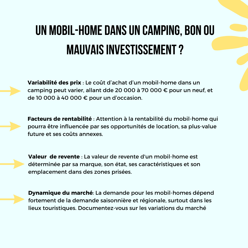 Achat d'un mobil-home dans un camping, bon ou mauvais investissement ?