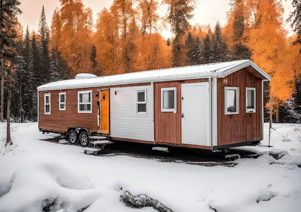 Un mobil-home 4 saisons dans la neige