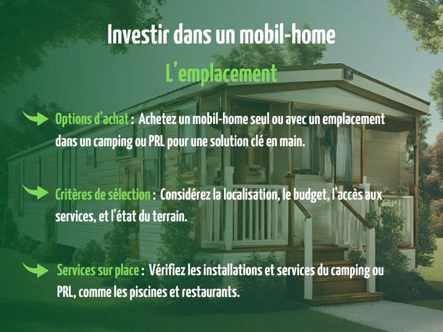 Investir dans un mobil-home et son emplacement