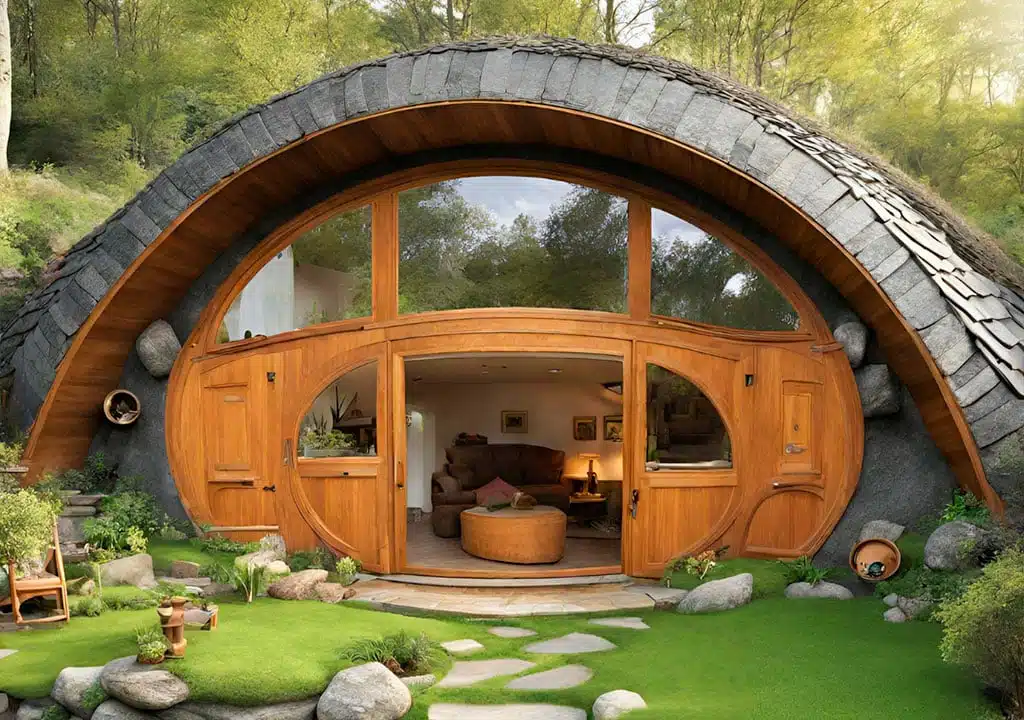 Une maison semi-enterrée