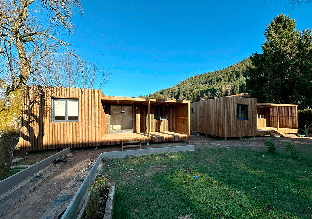 Maison enterrée en bois
