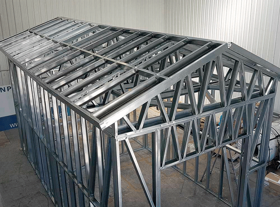 Une maison a ossature métallique