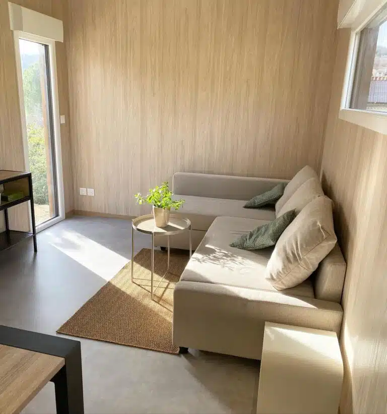 Petit salon aménagé dans une maison