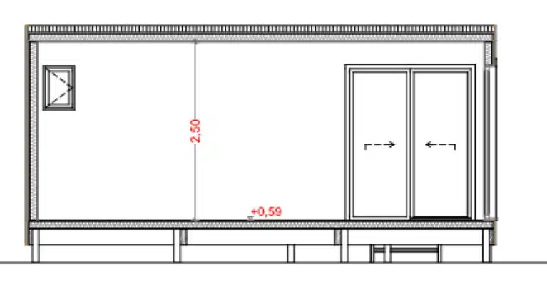 plan coupe de face GK20