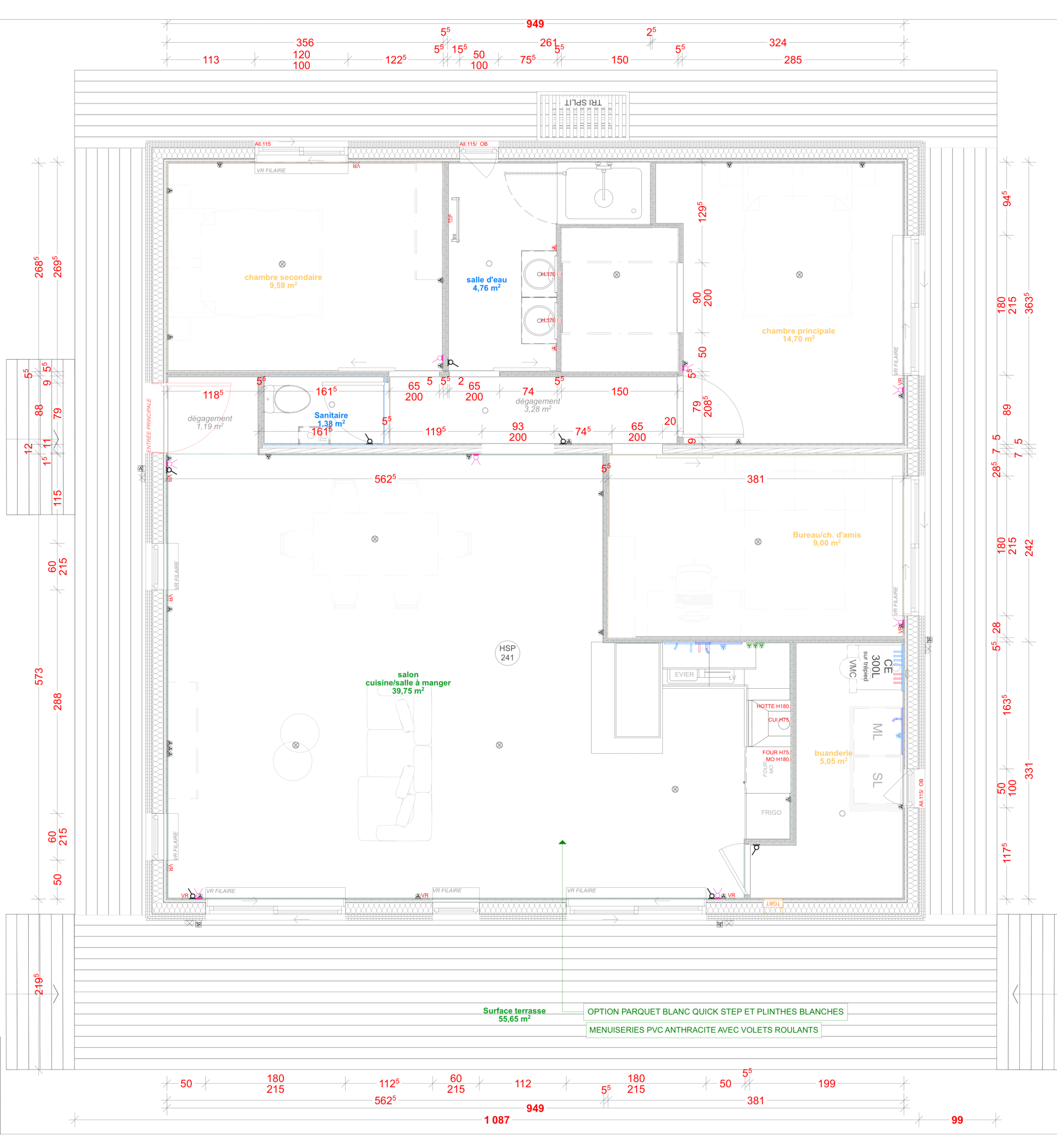 Agencement du plan
