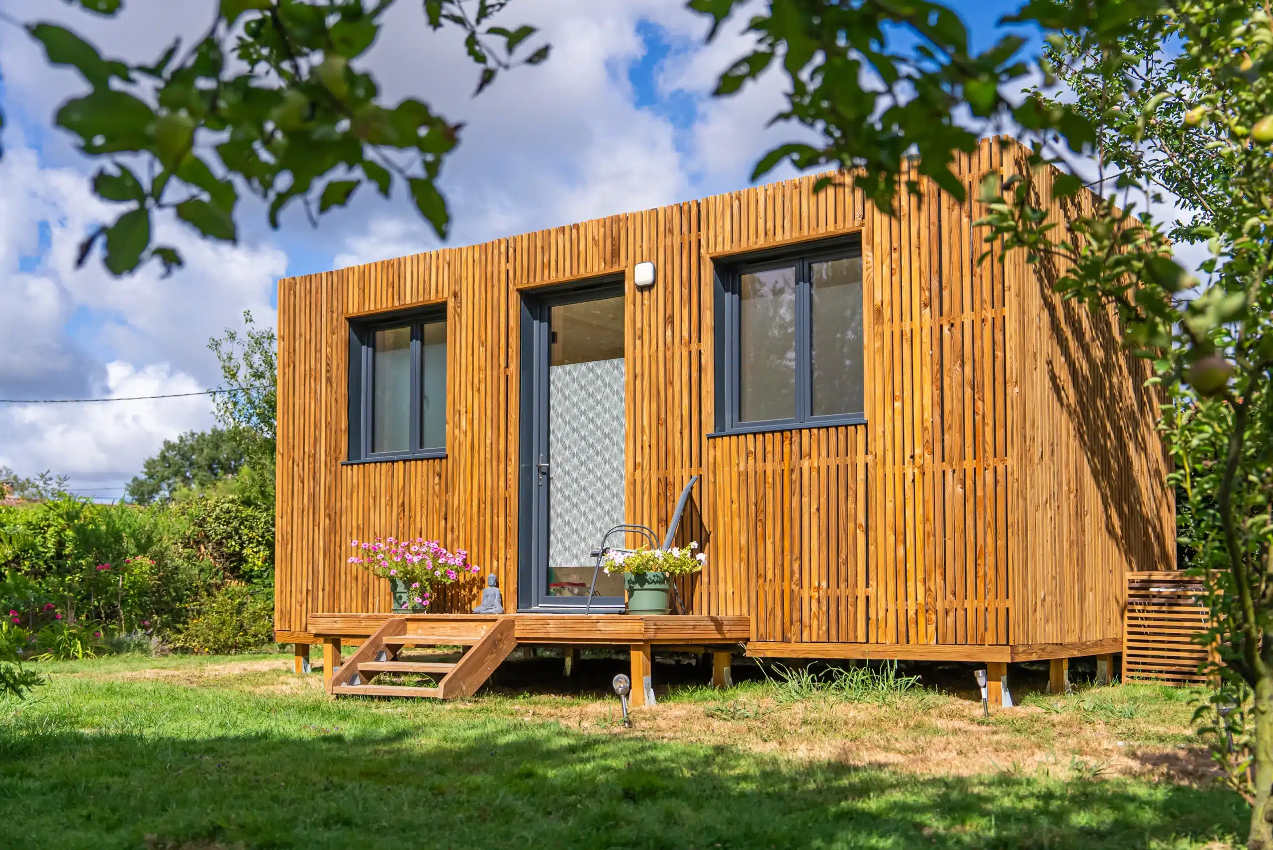 Vue aérienne d'un studio de jardin Greenkub