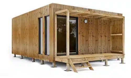 Studio de jardin en bois de plain-pied en cube