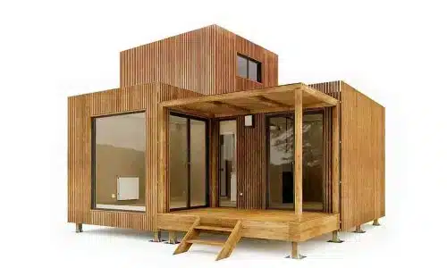 Studio de jardin en bois avec une mezzanine