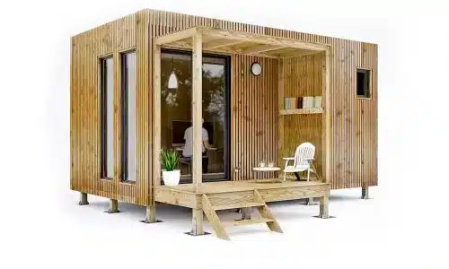 Un bureau de jardin en bois de 15m2