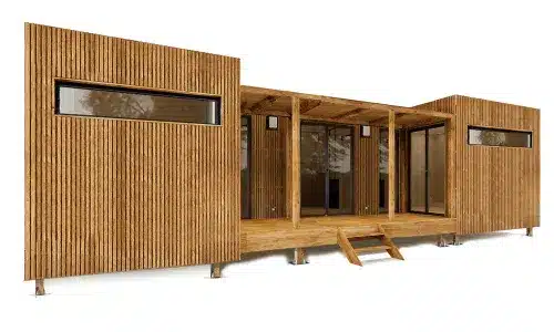 Visuel 3D du studio de jardin de 50m2 de plain pied en forme de U